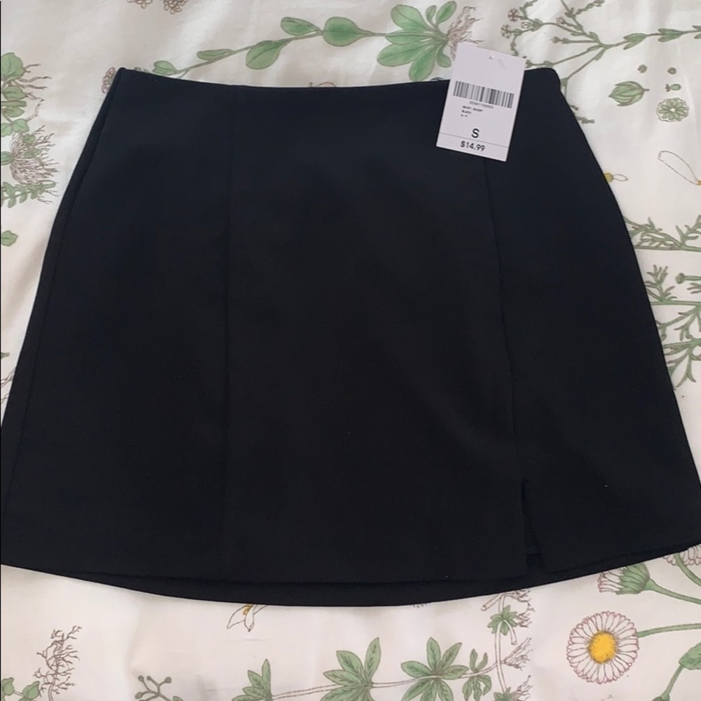 Black mini skirt